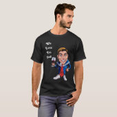Aangepaste karikaturen "we houden van je vader" t-shirt (Voorkant volledig)