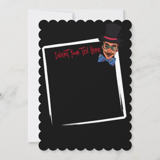 Aangepaste karikatuur met Tophat in Venetië 60e Kaart (Achterkant)