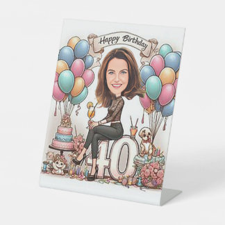 Aangepaste karikatuur - Stuur uw foto en ik zal dr Reclamebord Met Voetstuk