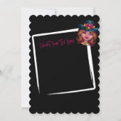 Aangepaste karikatuur vrouw met pet 30ste verjaard kaart (Achterkant)