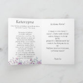 Aangepaste Kasia Poolse naadkaart Feestdagen Kaart (Binnen)