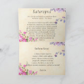 Aangepaste Kasia Poolse naadkaart Feestdagen Kaart (Binnen)