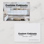 Aangepaste kasten - Carpenter, thuisverbetering Visitekaartje (Voorkant / Achterkant)