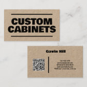 Aangepaste kasten QR Kraft Visitekaartje (Voorkant / Achterkant)