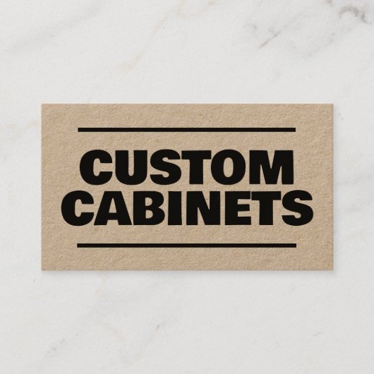 Aangepaste kasten QR Kraft Visitekaartje (Voorkant)