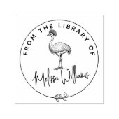 Aangepaste kasuaris ex libris uit het bibliotheekb  zelfinktende stempel (Design)