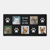 Aangepaste Kat en Hond foto's op Black Desk Mat (Voorkant)