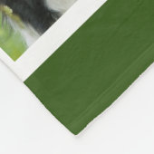 Aangepaste kat en hond foto's op bos groen fleece deken (Hoek)