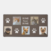 Aangepaste kat en hond foto's op Lucky Beige Bureaumat (Voorkant)