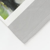 Aangepaste kat- en hondenfoto's op lichtgrijs fleece deken (Hoek)