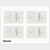 Aangepaste kat Ex Libris| Vintage boekenlegger Rechthoekige Sticker (Vel)