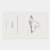 Aangepaste kat Ex Libris| Vintage boekenlegger Rechthoekige Sticker (Voorkant)