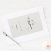 Aangepaste kat Ex Libris| Vintage boekenlegger Rechthoekige Sticker (Envelop)