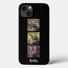 Aangepaste kat foto collage Monogram huisdier Case-Mate iPhone Case