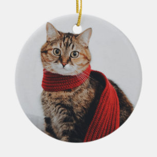 Aangepaste Kat Foto Kat Liefhebber Gepersonaliseer Keramisch Ornament
