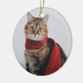 Aangepaste Kat Foto Kat Liefhebber Gepersonaliseer Keramisch Ornament (Links)