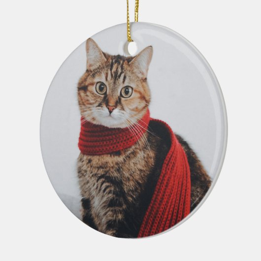 Aangepaste Kat Foto Kat Liefhebber Gepersonaliseer Keramisch Ornament (Links)