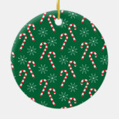 Aangepaste kat-foto-snoepjes Lijst groene versieri Keramisch Ornament (Achterkant)