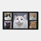 Aangepaste kat foto's op zwart bureaumat (Voorkant)