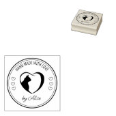 Aangepaste kat handgemaakt met liefde rubberstempel (Gestempeld)