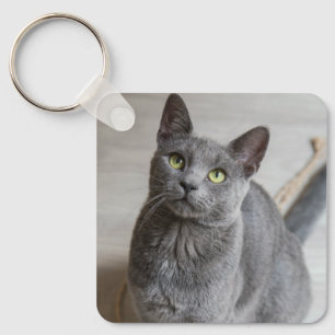 Aangepaste kat huisdier foto sleutelhanger