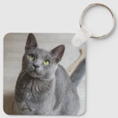 Aangepaste kat huisdier foto sleutelhanger (Achterkant)