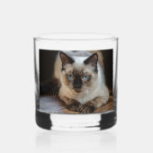 Aangepaste kat huisdier foto whisky glas (Voorkant)