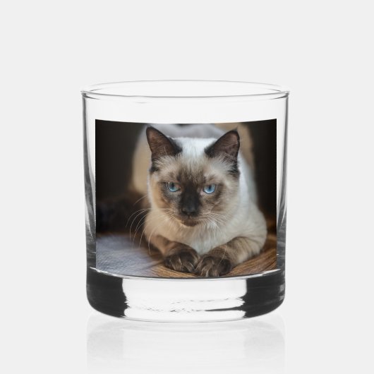 Aangepaste kat huisdier foto whisky glas (Voorkant)