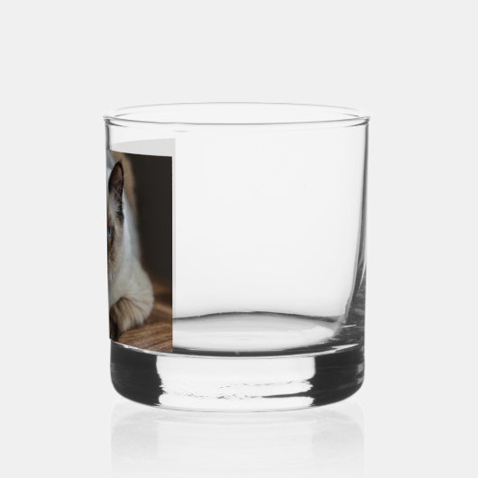 Aangepaste kat huisdier foto whisky glas (Links)