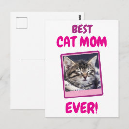 AANGEPASTE KAT MOEDER MA ALTJD HUISDIER LIEFDE MOE BRIEFKAART
