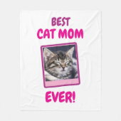 AANGEPASTE KAT MOEDER MA ALTJD HUISDIER LIEFDE MOE FLEECE DEKEN (Voorkant)
