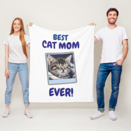 AANGEPASTE KAT MOEDER MA ALTJD HUISDIER LIEFDE MOE FLEECE DEKEN