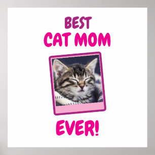 AANGEPASTE KAT MOEDER MA ALTJD HUISDIER LIEFDE MOE POSTER
