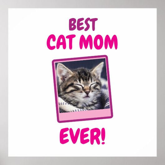 AANGEPASTE KAT MOEDER MA ALTJD HUISDIER LIEFDE MOE POSTER (Voorkant)