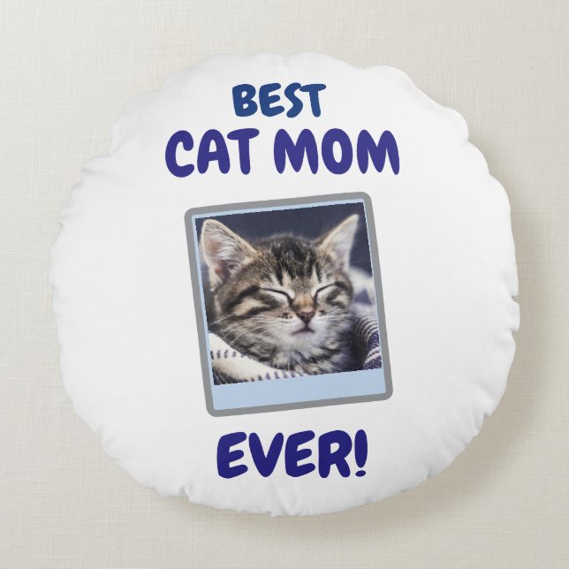 AANGEPASTE KAT MOEDER MA DAG HUISDIEREN LIEFDE MOE ROND KUSSEN (Voorkant)