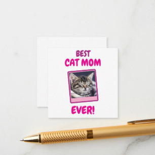AANGEPASTE KAT MOEDER MOM EERSTE DAG VAN DE MOEDER INFORMATIEKAARTJE