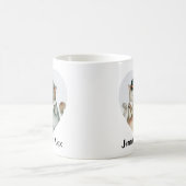 Aangepaste kat paar namen gepersonaliseerd koffiemok (Center)