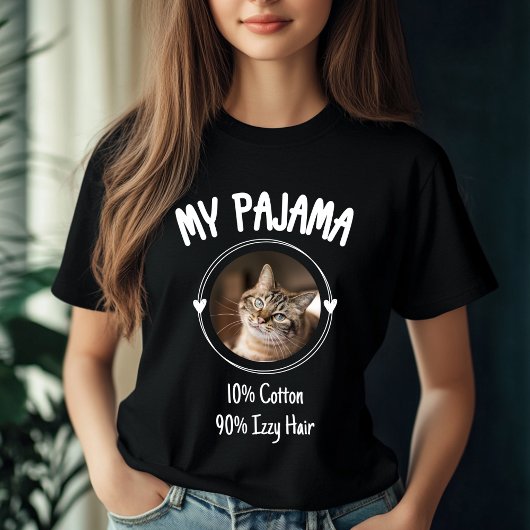 Aangepaste kat pyjama - Gepersonaliseerde Pet Love T-shirt