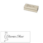 Aangepaste kat scriptnaam rubberstempel (Gestempeld)