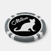 Aangepaste kat silhouet poker chip golfbal markers (Enkel)
