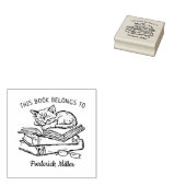 Aangepaste Kat Slaapboekenplaat Rubberstempel (Gestempeld)