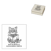 Aangepaste  kat uit de bibliotheek rubberstempel (Gestempeld)