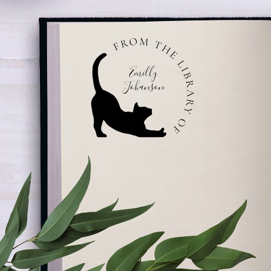 Aangepaste  kat uit de LIbrary van het boek Rubberstempel