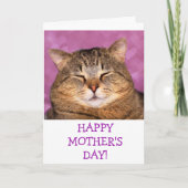 Aangepaste katfoto-Moederdag Feestdagen Kaart (Voorkant)
