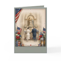 Aangepaste katholieke Amerikaanse militaire bruilo