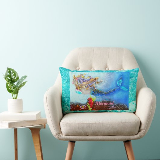 Aangepaste katoenPillow Mermaid Pastel Ocean Kussen (Stoel)