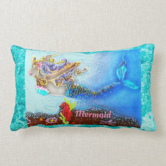 Aangepaste katoenPillow Mermaid Pastel Ocean Kussen