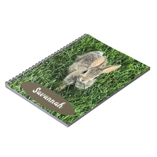 Aangepaste katoenstaart Bunny Notitieboek (Linkerzijde)