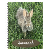 Aangepaste katoenstaart Bunny Notitieboek (Voorkant)