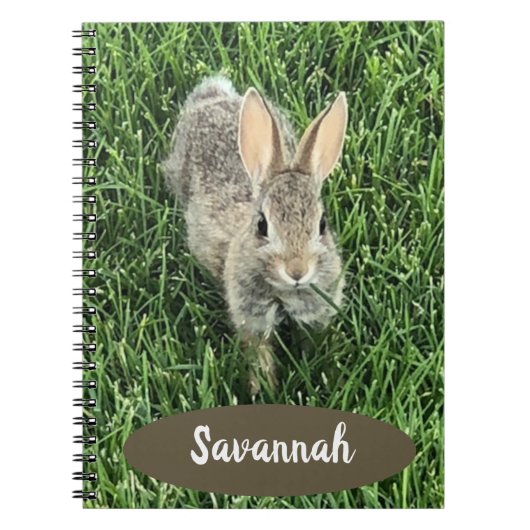 Aangepaste katoenstaart Bunny Notitieboek (Voorkant)